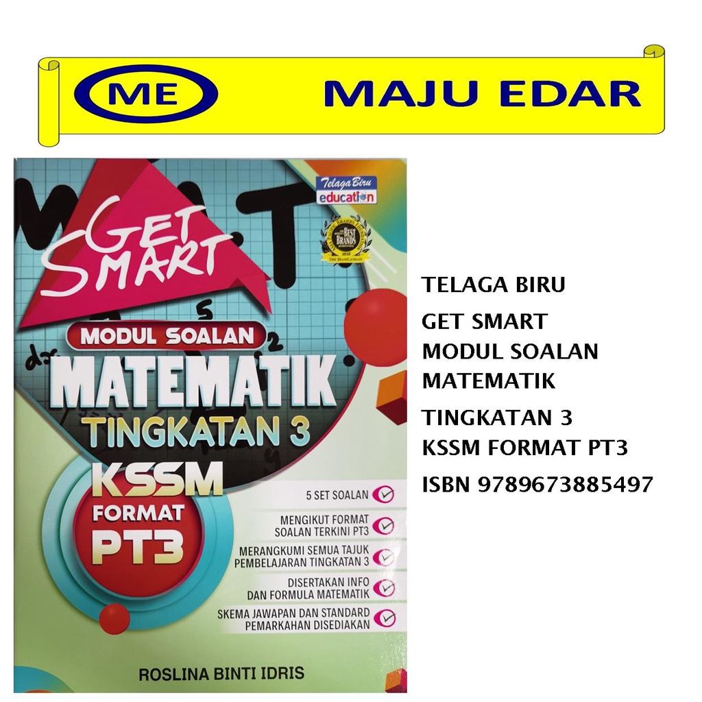 Telaga Biru Get Smart Modul Soalan Matematik Tingkatan 1 2 3 Kssm Format Pt3 Shopee Malaysia