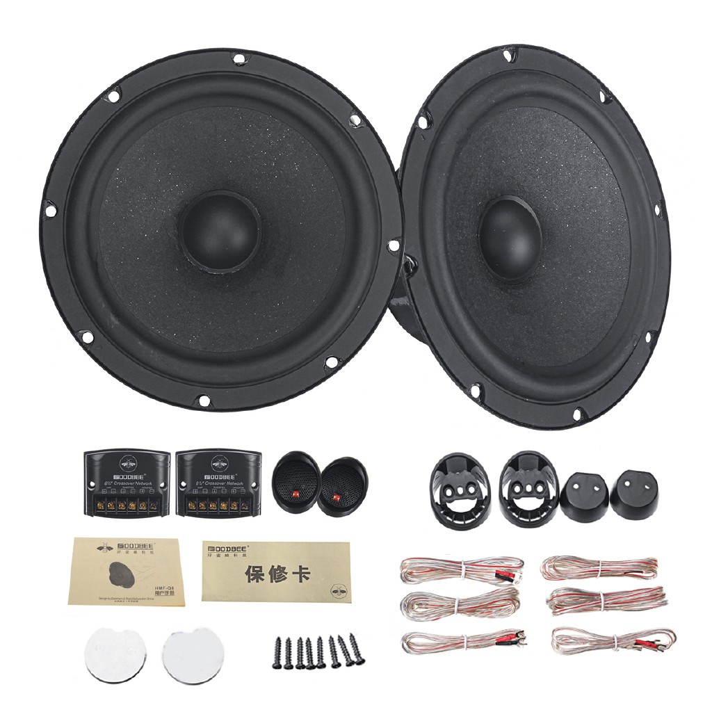 Ready Stock 100w 6 5 Inch Audio Component 2 Way Car Door Speaker System Subwoofer Tweeters New