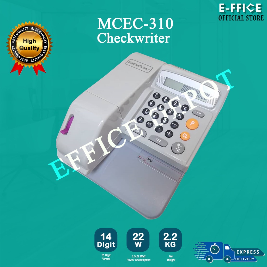 Effice Depot MCEC310 CHECKWRITER/CHEQUEWRITER Shopee Malaysia