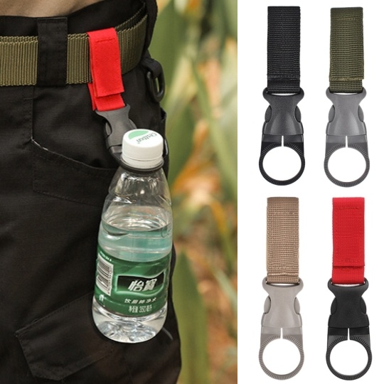 MOLLE Portable Outdoor Water Bottle Hook Nylon Velcro Holder Fastener