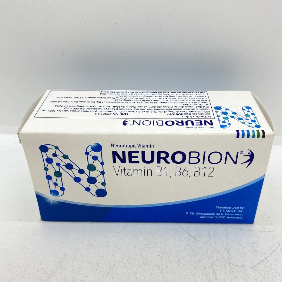 Neurobion (Vitamin B1 B6 B12) Box Of 50 date 2025 Tablets