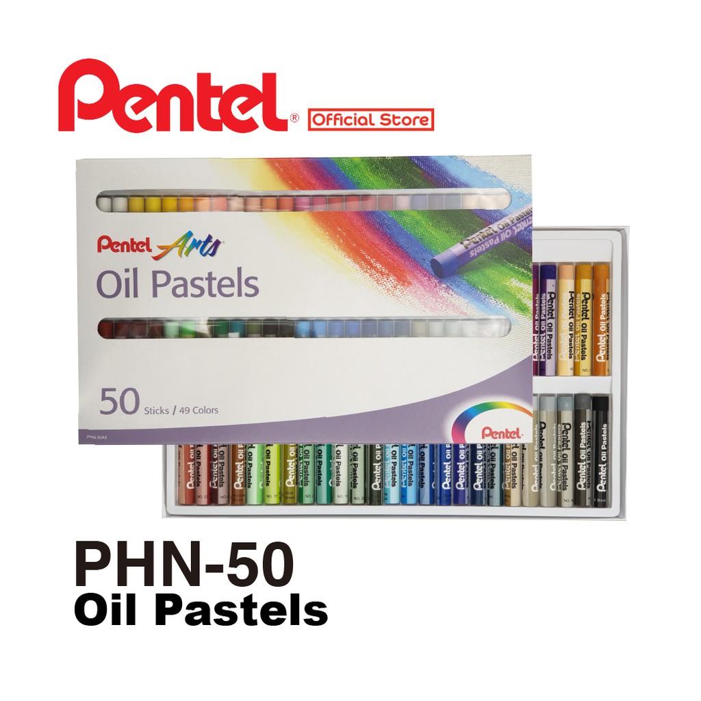 Pentel Arts PHN Oil Pastels (50 Colours)