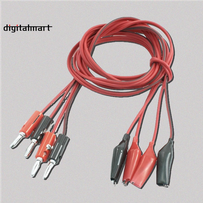 For 4mm Banana Plug Alligator Clips Test Probe Crocodile Clamps 5mm Opening