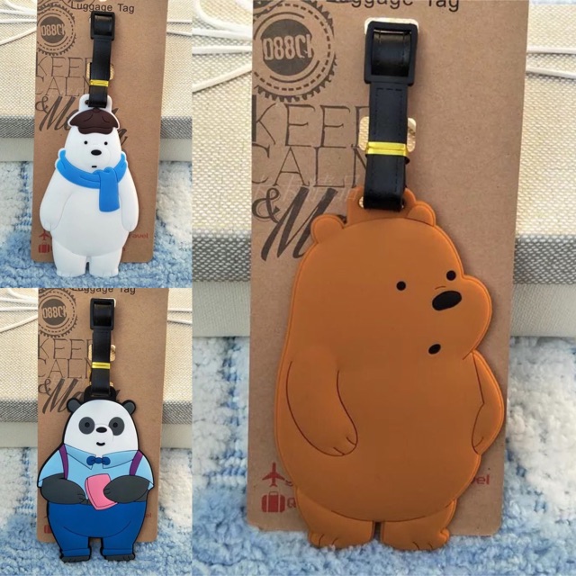 we bare bears luggage tag