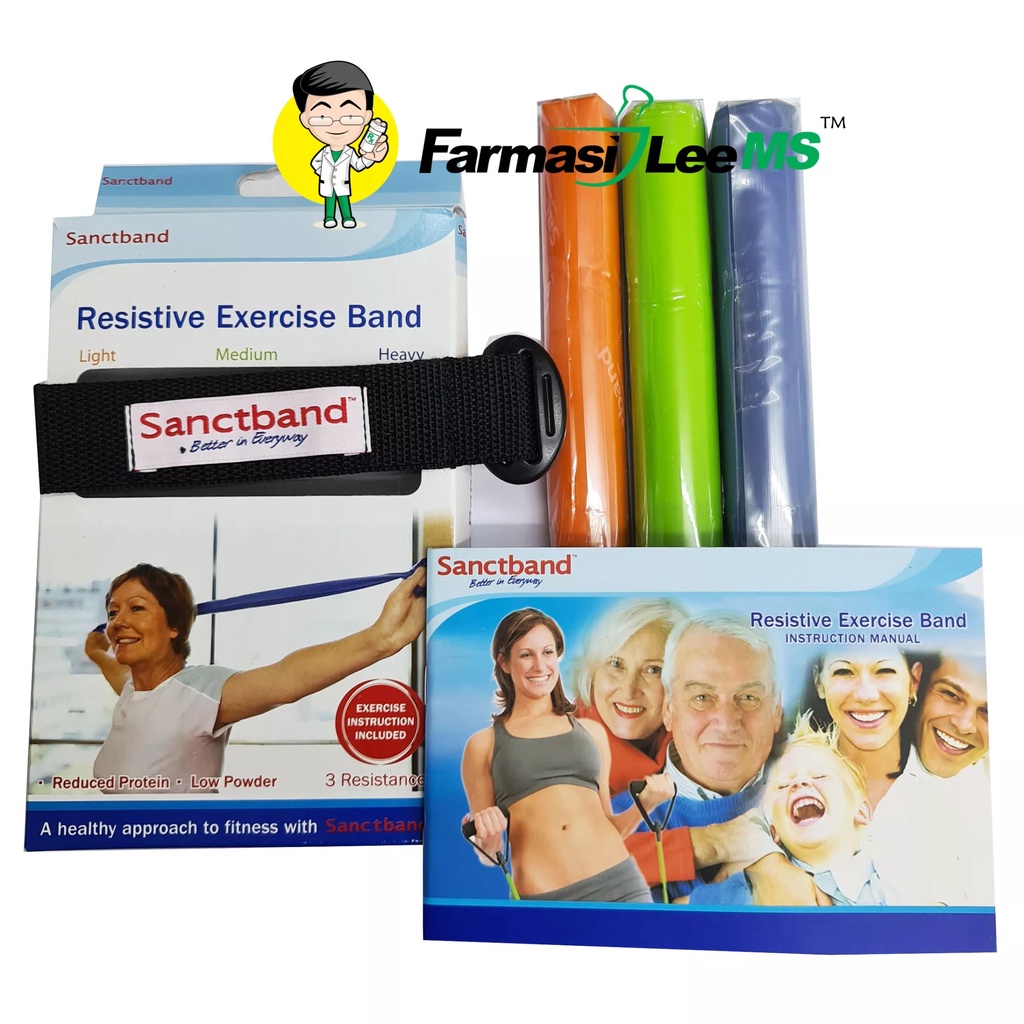 Sanctband Resistive Exercise Band x3 bands Shopee Malaysia