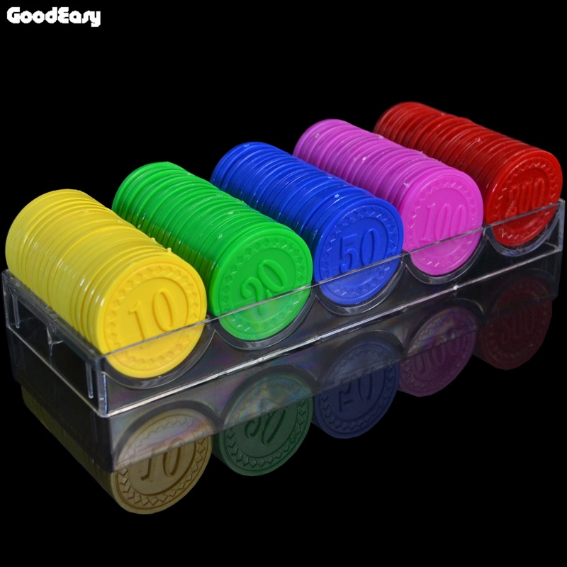 Premium Reliable 100 Pieces/Set Bump Plastic Chips Set Digital Mahjong Poker Game Tokens Coins - Image 4