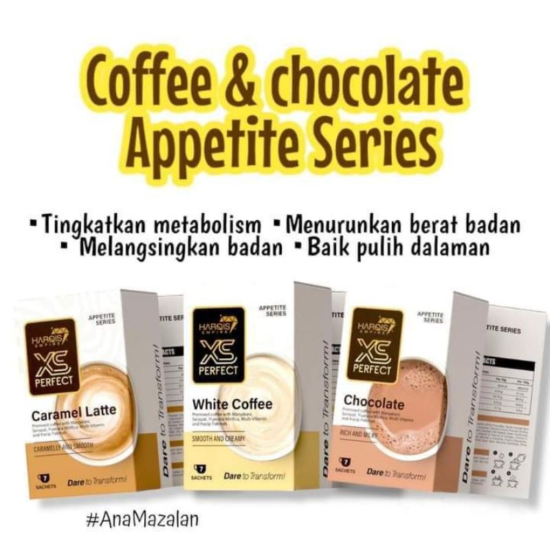 🔥XS PERFECT DRINK APPETITE SERIES🔥ORIGINAL HQ Coklat Caramel Latte