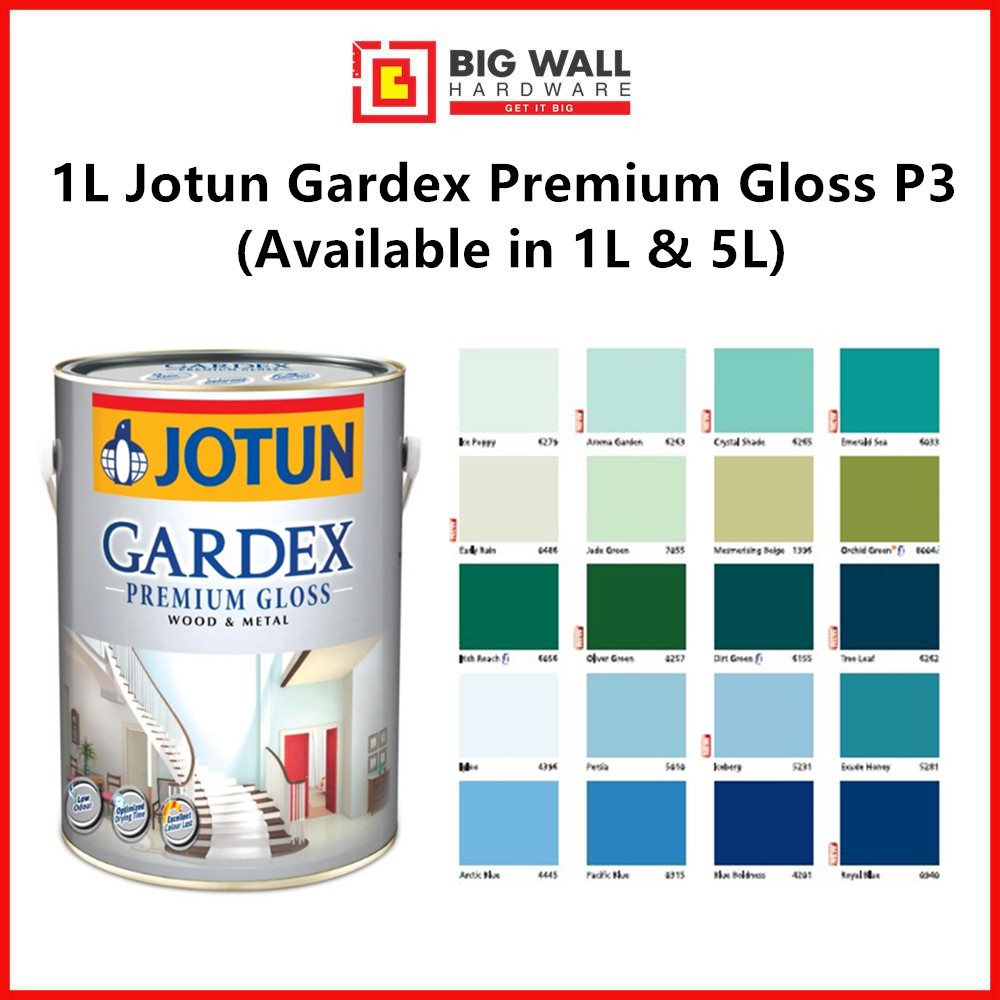 5L Jotun Gardex Premium Gloss P3 (Available in 1L & 5L) Big Wall ...