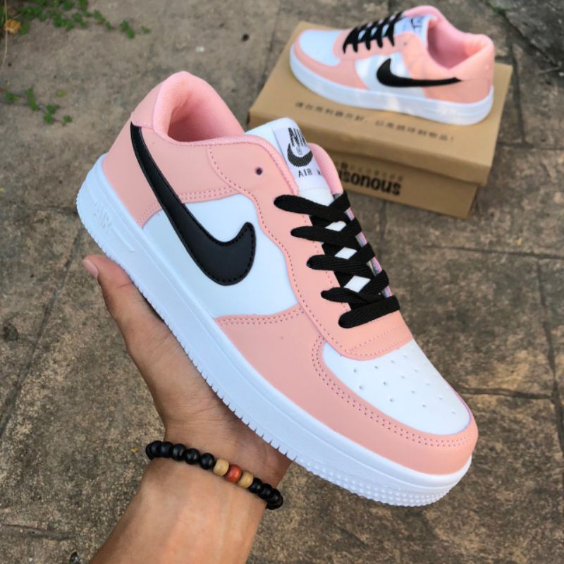 nike air force 1 pink and black