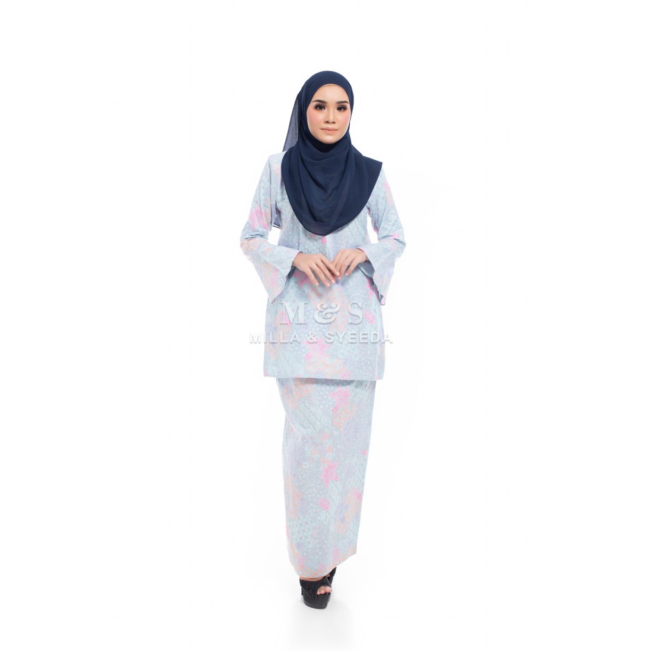  TERBAIK Baju  Kurung  Moden  Milla Syeeda Batik Pastel 