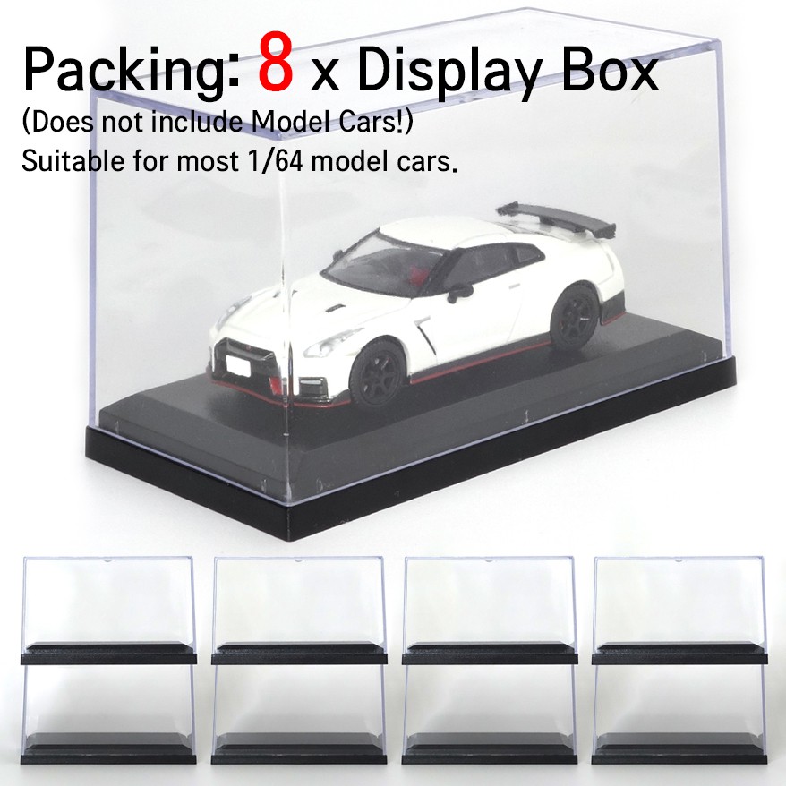 25Pcs Clear 1/64 Scale Diecast Model For Matchbox Tomica Car Display Case BOX