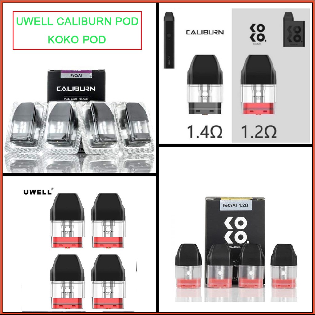 Caliburn Cartridge Pod Catridge For Ready Stock 4 8pcs Original Uwell Shopee Malaysia