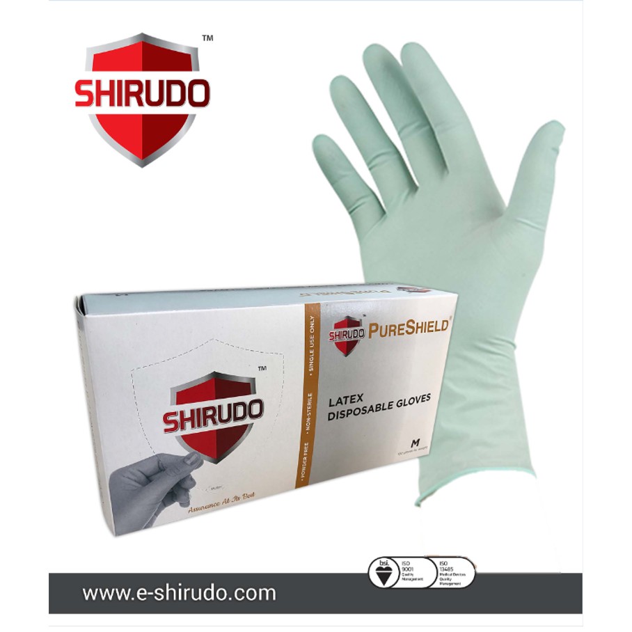latex powder free disposable gloves