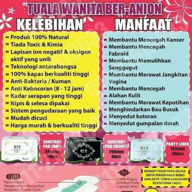 Pad Tuala Wanita Greeleaf Shopee Malaysia