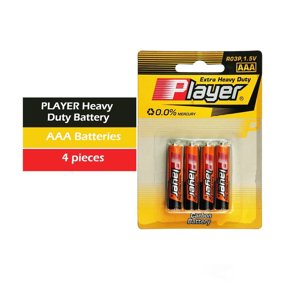 PLAYER Extra Heavy Duty AAA Battery (4 Pcs) Shopee Malaysia