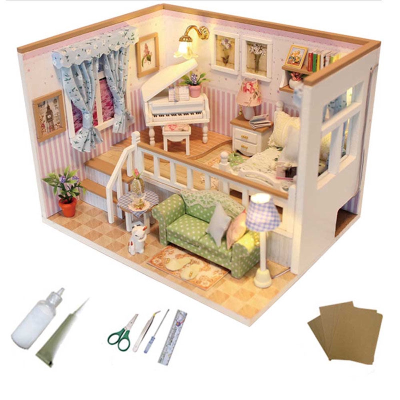 wooden dolls house toys