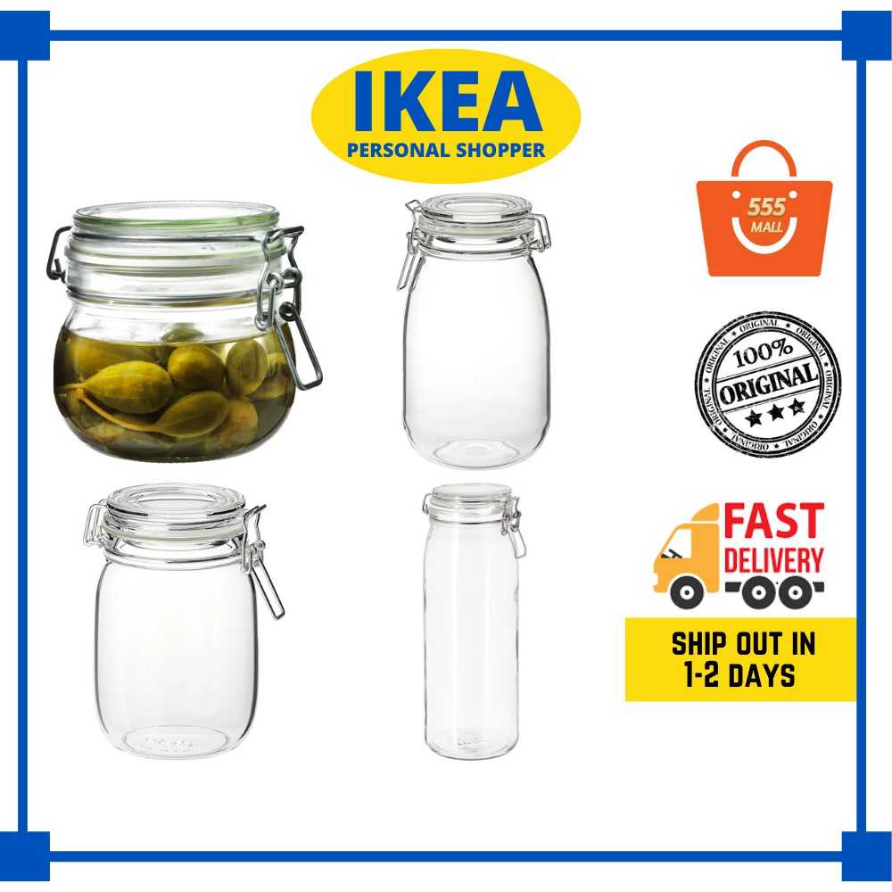 Ikea Korken Jar With Lid Clear Glass I Balang Berpenutup Kaca Jernih Shopee Malaysia