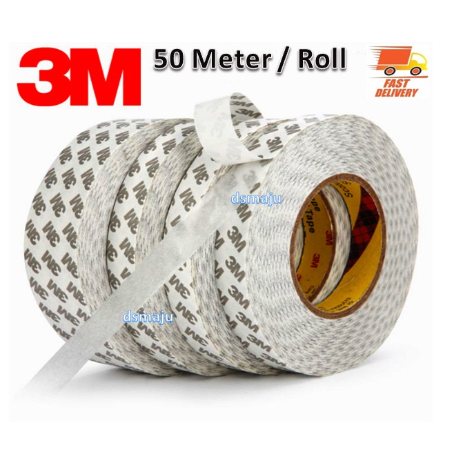 3m Double Side Tape 50 Meter High Performance 9080a Ultra Thin Double Sided Tape Clear Adhesive Shopee Malaysia