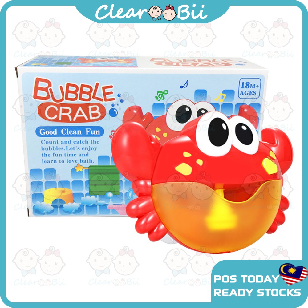 music bath time bubble crab