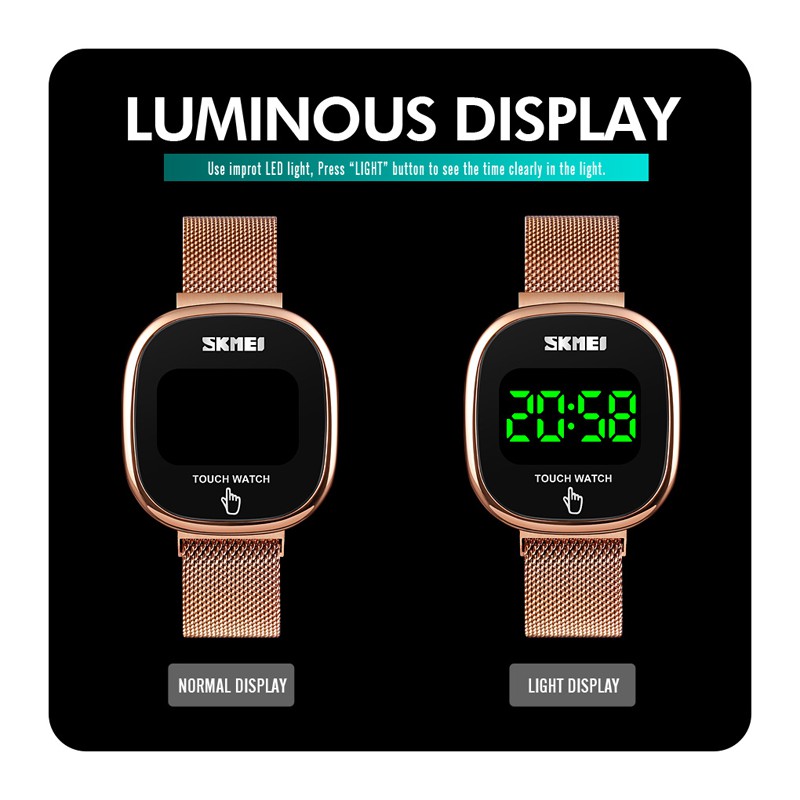 touch screen led couple watch