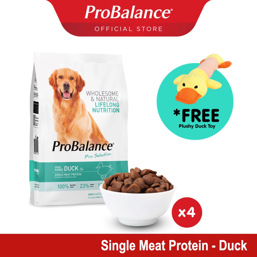 ProBalance Adult Dry Dog Kibble Food Duck (2.7kg x 4 Units) Shopee