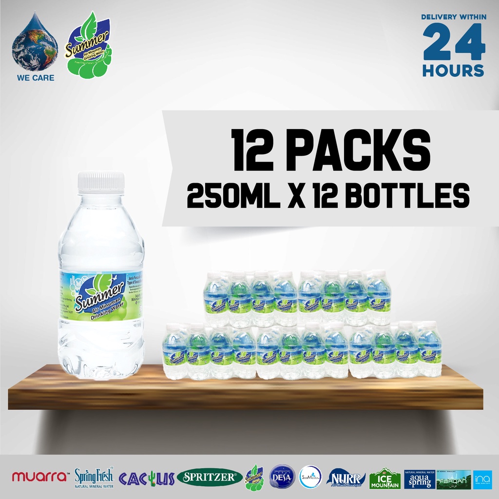 SUMMER Drinking Water (250ml x 12 Bottles x 12 Shrink Packs)