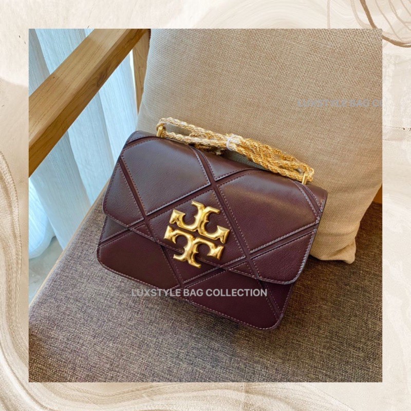 ✨New! 💯 Authentic Original Tory Burch Eleanor Diamond Quilt Convertible  Shoulder Bag Amaranth Red | Shopee Malaysia
