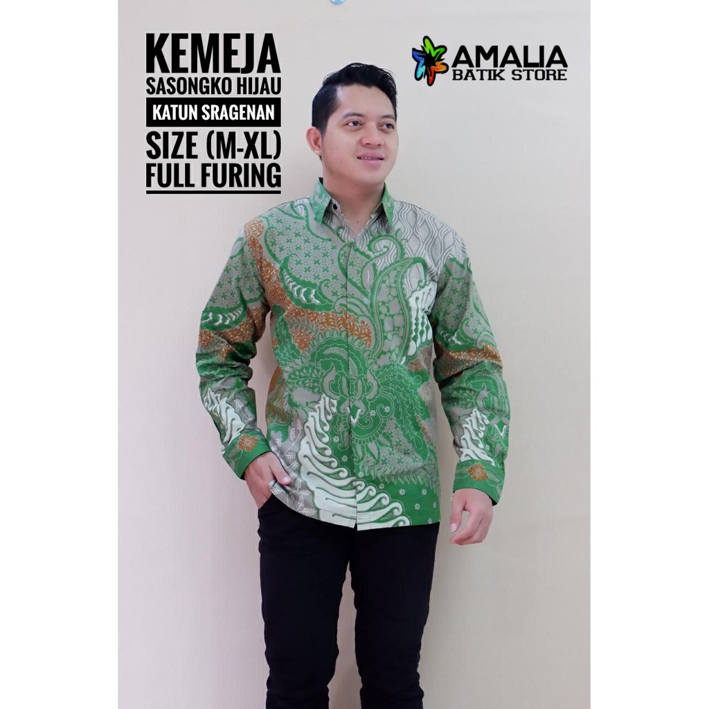 Baju Batik Jawa Lelaki Plus Size