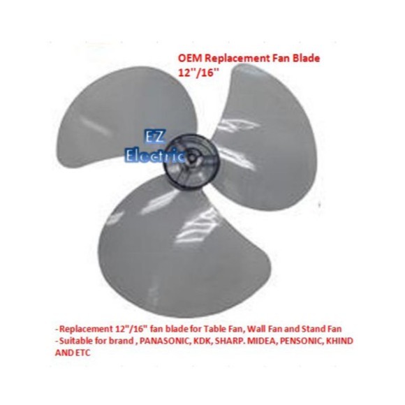 Replacement Fan Blade 12 16 For Panasonic Kdk Midea Sharp