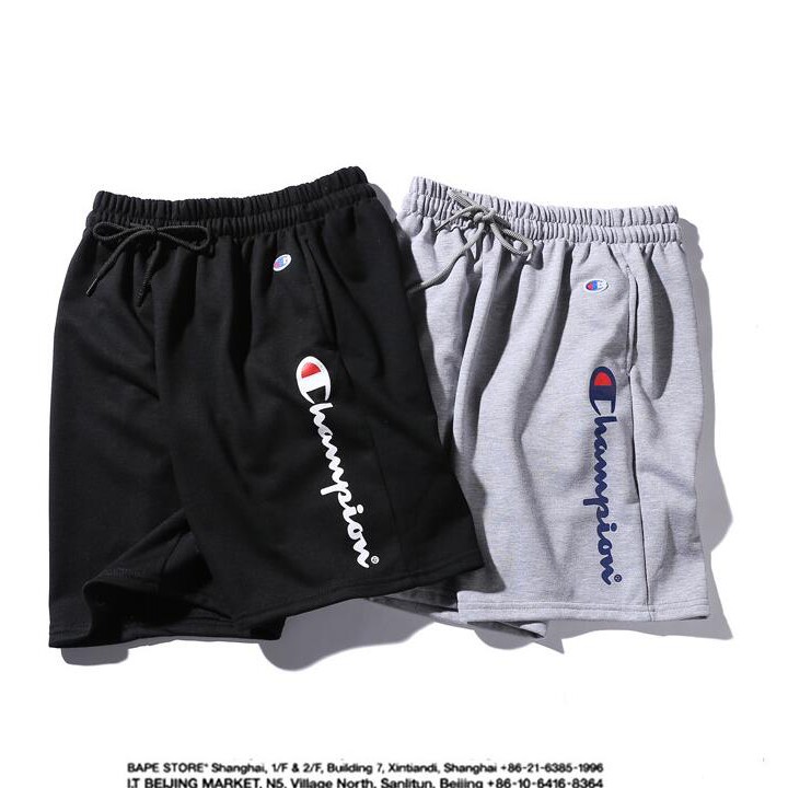 champion x bape shorts