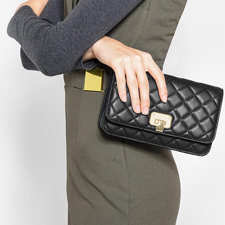 charles & keith quilted clutch