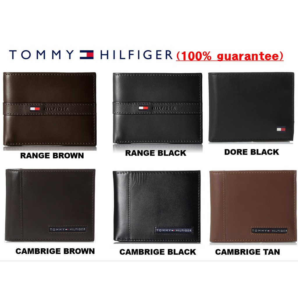 tommy hilfiger wallet genuine leather