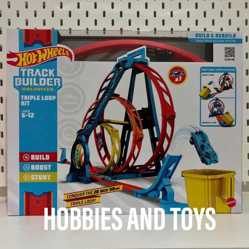 hot wheels track builder triple loop kit