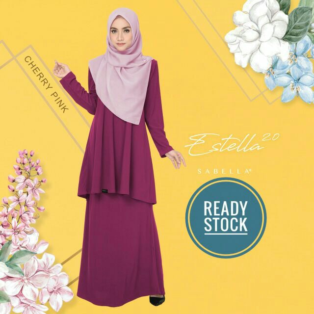  SABELLA  ESTELLA READY STOCK KURUNG TANPA GOSOK PALING 