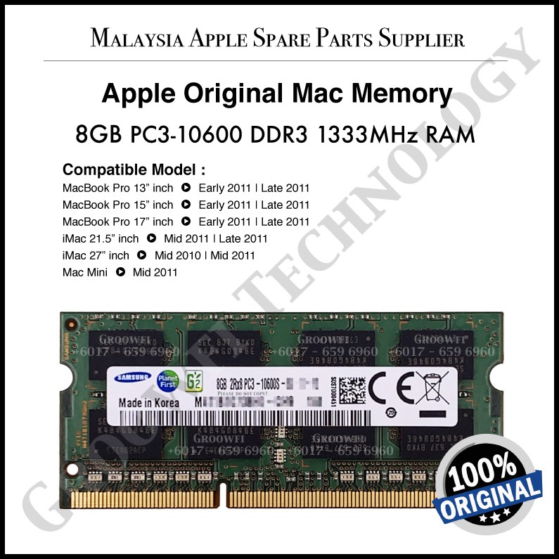 4GB PC3-8500 1066 1067 Apple MacBook Pro iMac Mac MINI Mid 2009 2010 MEMORY RAM