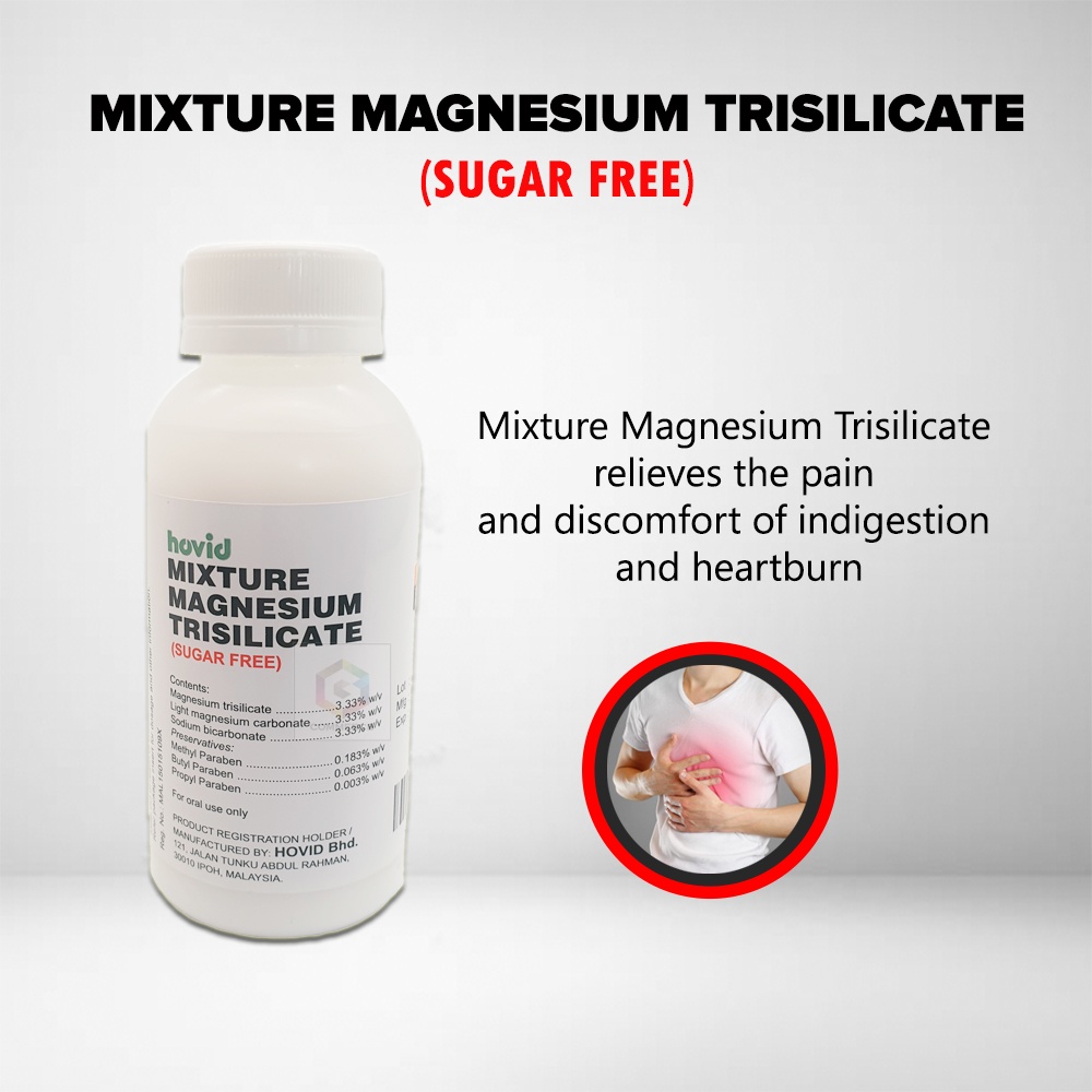 Mixture Magnesium Trisilicate ( MMT Syrup ) 120mL  Gastric Relief