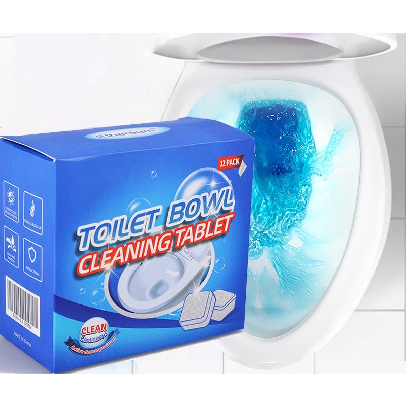 Toilet Bowl Cleaner Tablet Automatic Toilet Cleaning Block Effervescent