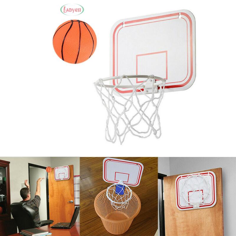 Mini Plastic Indoor Basketball Hoop Over Door Wall Mount Kids Sports