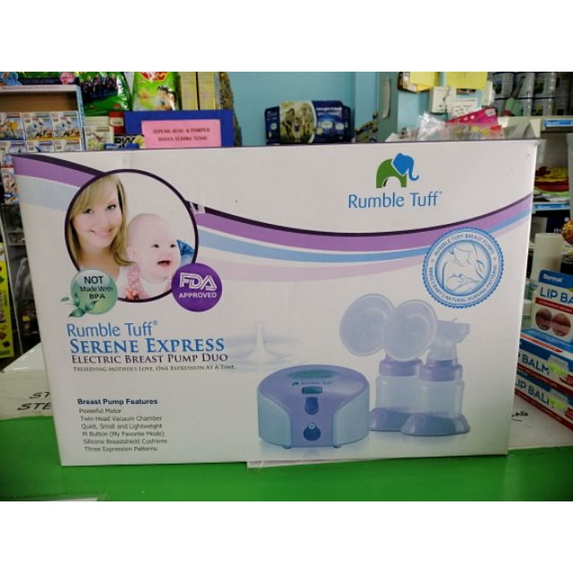 RUMBLE TUFF Serene Express Electric Breast Pump Duo NEW COMPLETE 