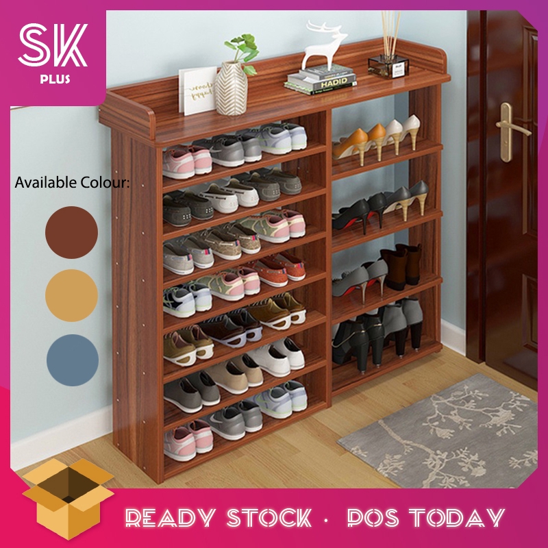 Skplus 8 Layers Shoe Rack Simple Modern Wooden Shoe Storage Cabinet Small Shoe Shelf Kasut Rak D4839 A Ú©Ø§Ø³ÙˆØª Ø±Ù‚ Shopee Malaysia