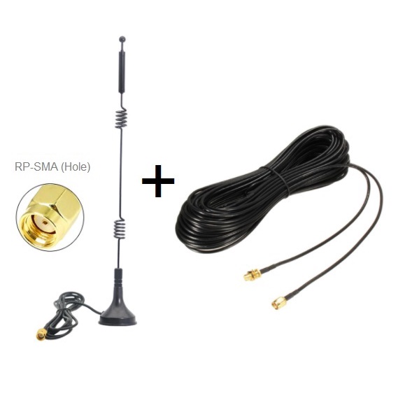 2.4G 5G 5.8G Hz DualBand 12dbi Aerial Stick On Magnet High Gain Antenna SMA Cable