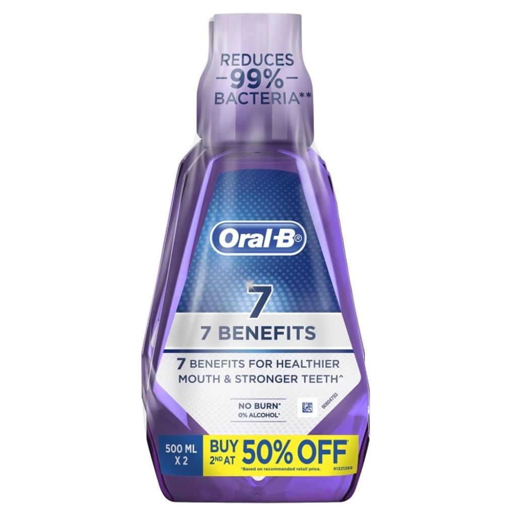 ORAL-B Mouthwash 7 Benefits 2x500ml | Shopee Malaysia