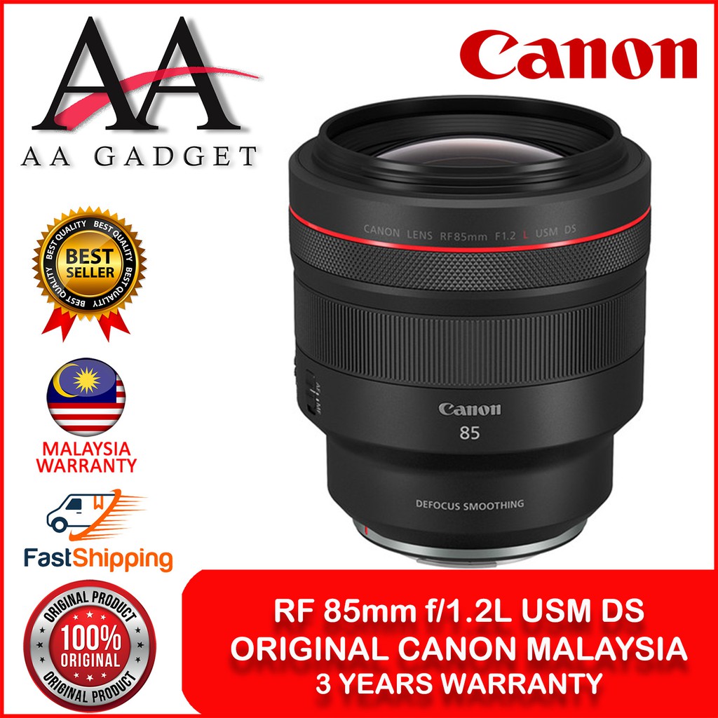 Canon RF 85mm f/1.2L USM DS Ship from Malaysia (Original Canon Malaysia)