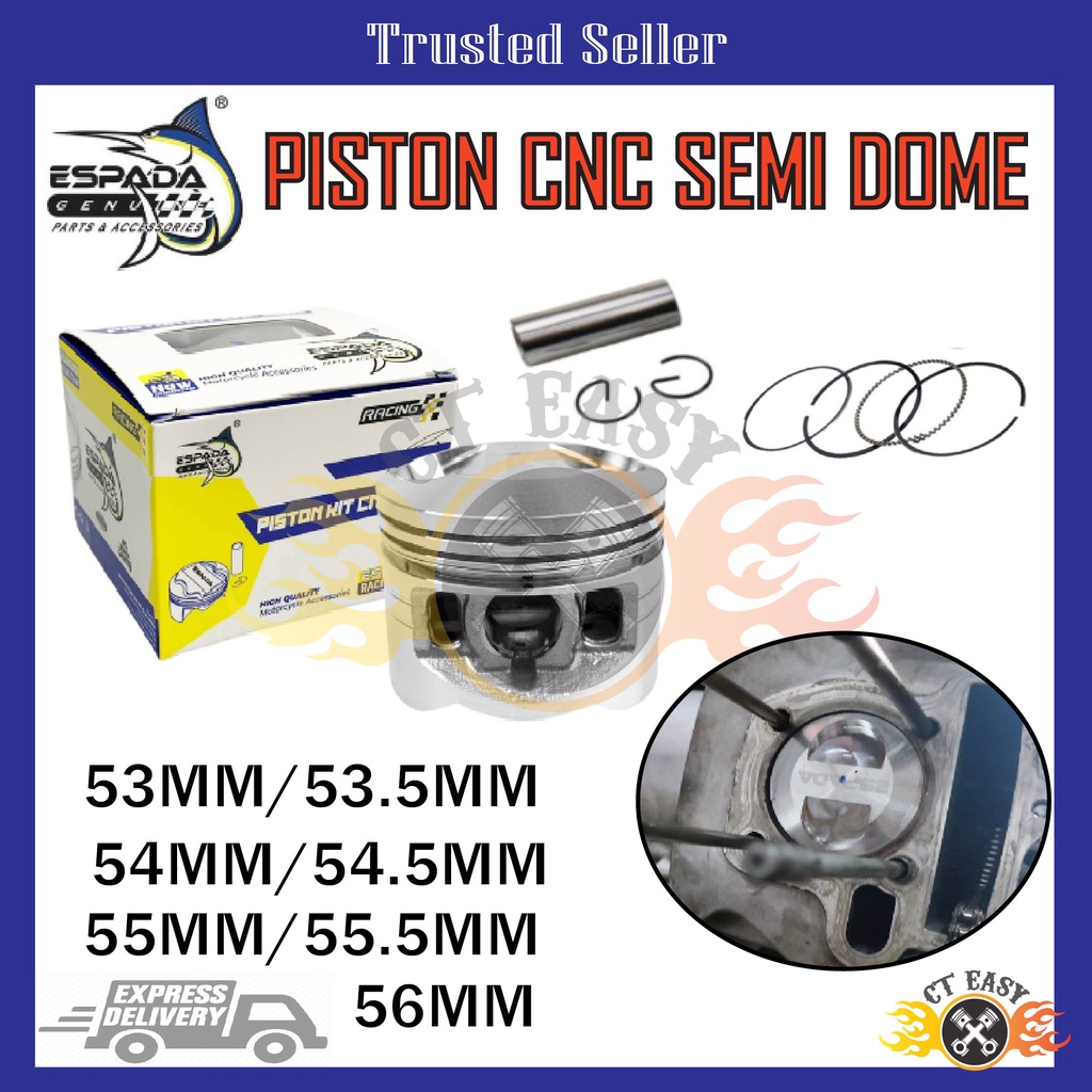 CT EASY ESPADA RACING PISTON EX5 WAVE100 KRISS110 CNC SEMI DOME 53mm to