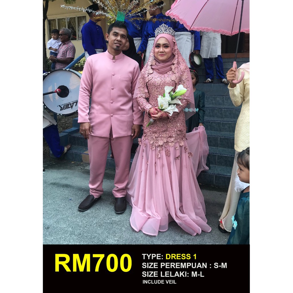 Baju Kahwin Baju Nikah Tunang Dinner Wedding Dress For Butik Clearance