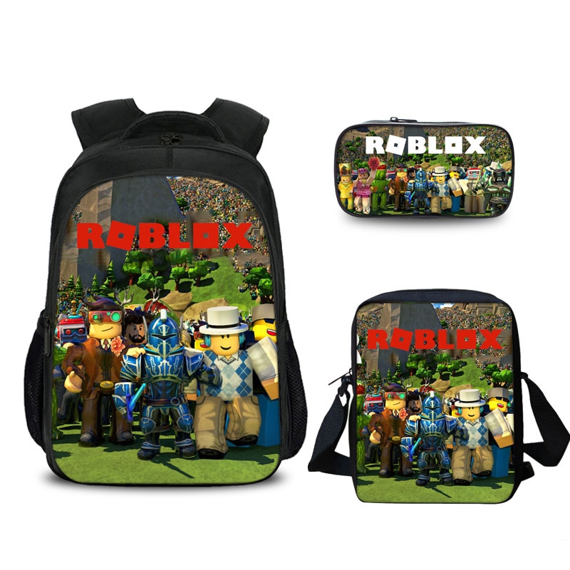 Game Roblox Backpack Kids 3pcs School Bag Set Boys Gaming Bookbag Lunch Bag Shopee Malaysia - moana backpack roblox