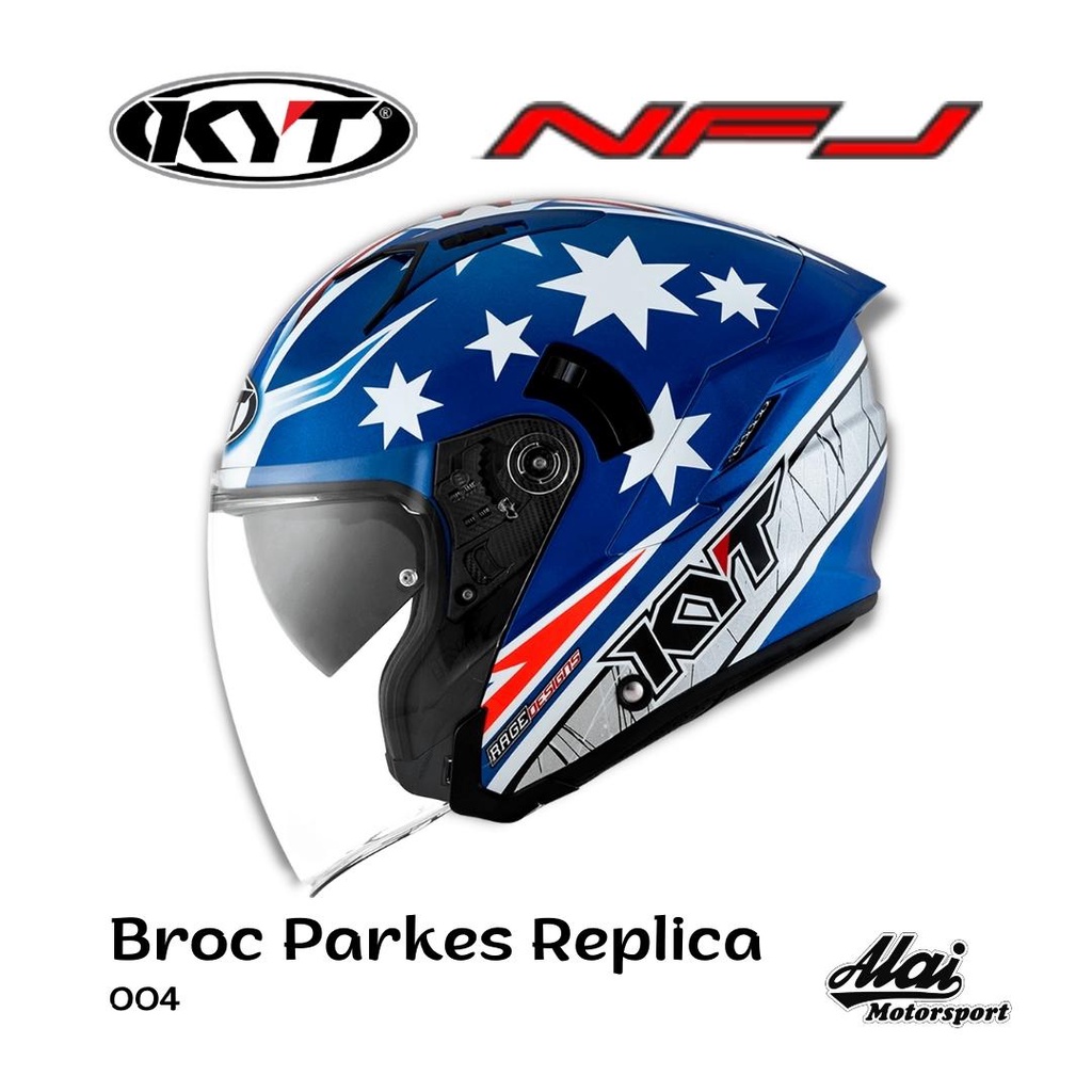 KYT Helmet NFJ Broc Parkes Replica Shopee Malaysia