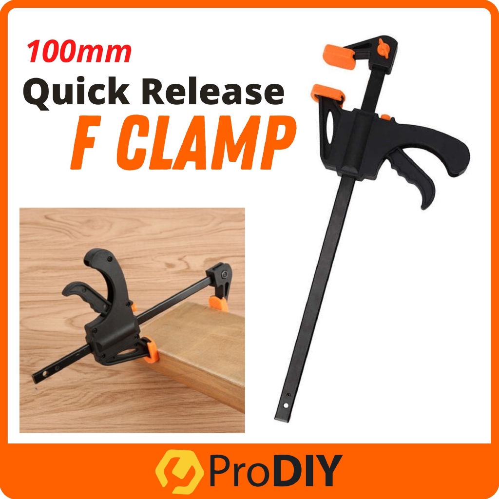 100mm 4inch Quick Release Clamps Plastic F Clamps Clip Grip Quick Ratchet Release Woodworking DIY Hand Tool Kit