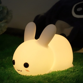 Quby Lamp Rabbit LED Night Light Silicone Animal Cartoon Dimmable Lamp