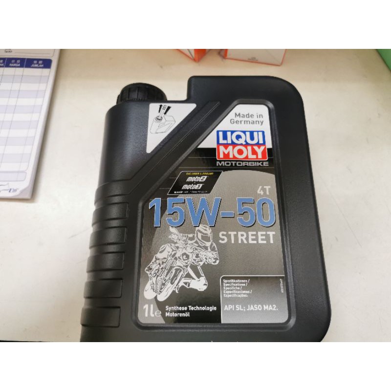 LIQUI MOLY MOTOR OIL 4T SEMI SYNTHETIC 15W50(100ORIGINAL) Shopee